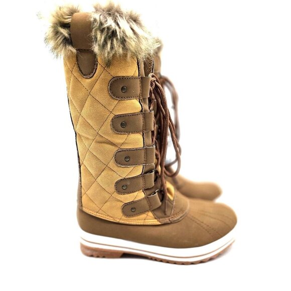 Daily Shoes Women's Waterproof Warm Faux Fur Lined Cold Weather Snow Rain Sz 7 - Picture 9 of 11